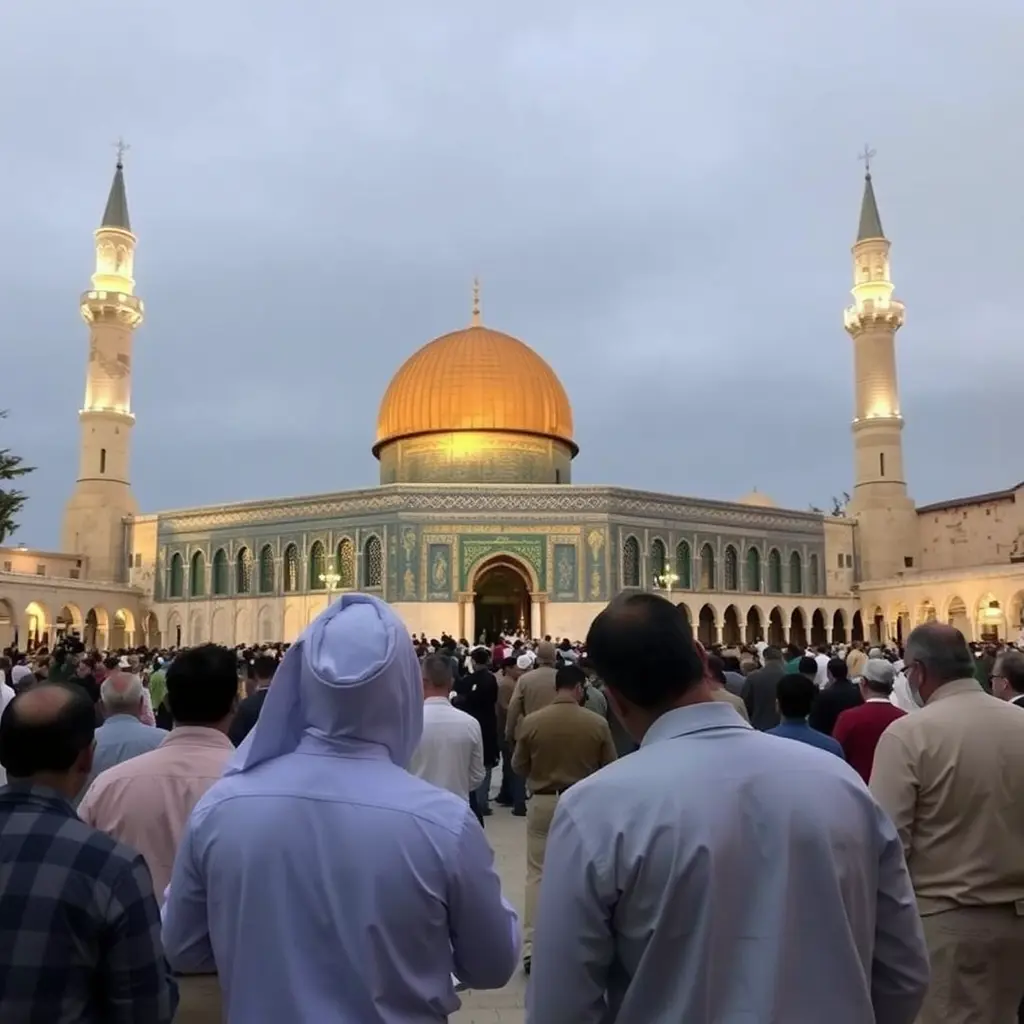 ميسي يصلي في المسجد الأقصى