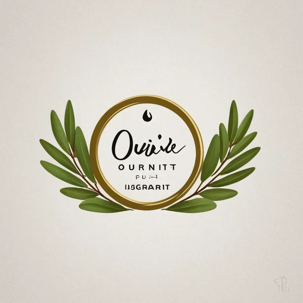 شعار يوجد به غصن زيتون + زيتون والشعار على شكل قطرة ماء ومكتوب اسفل منه أوغاريت