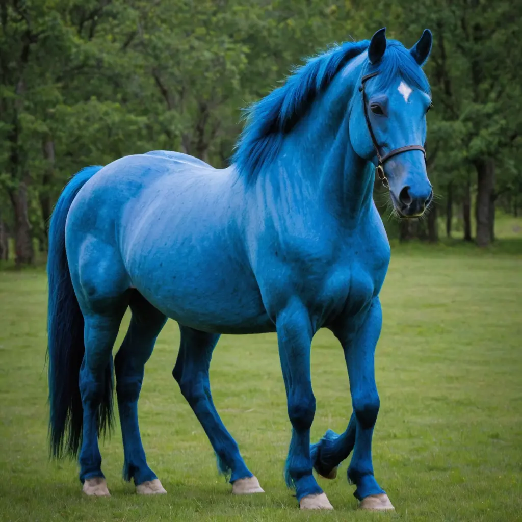 حصان أزرق