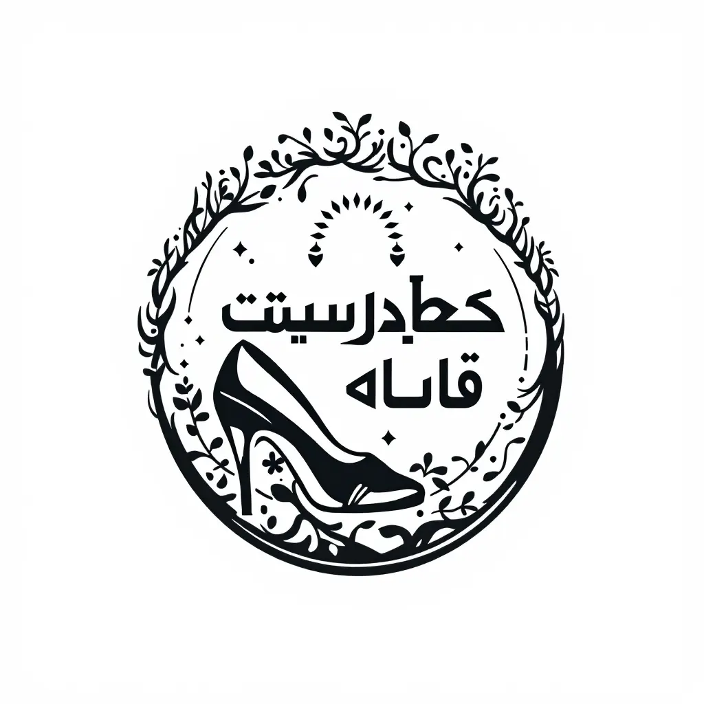 لوجو شعار لمحل احذيه وشنط باسم(عالم سمسم) باللغة العربية