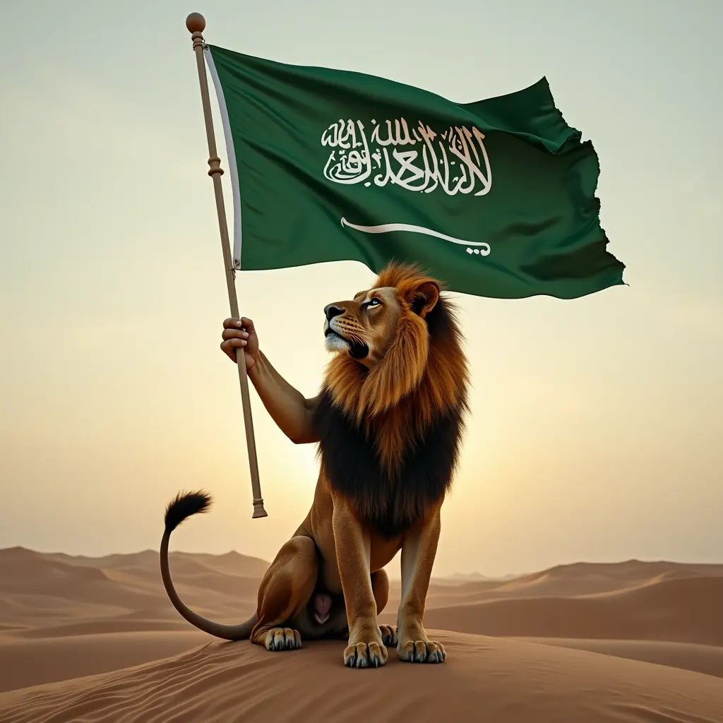 اسد يرفع علم السعودية