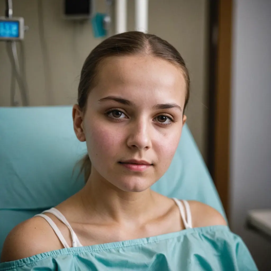 بنت مريضة السرطان في مستشفي 57357