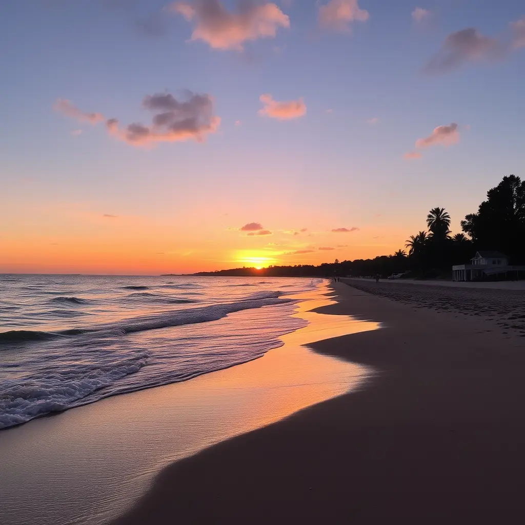 اريد ان تكون على شطالبحر عند غروب الشمس