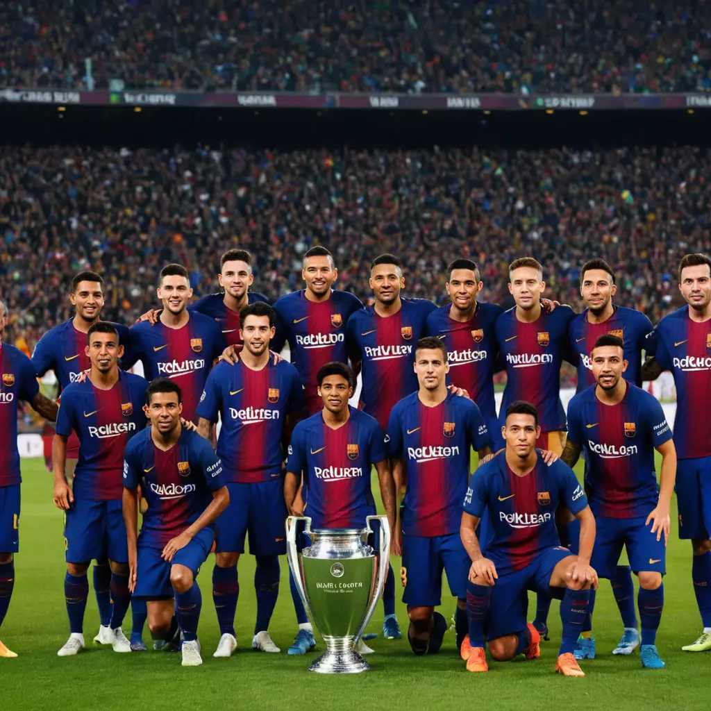 نادي برشلونه 2025 مع دوري الابطال