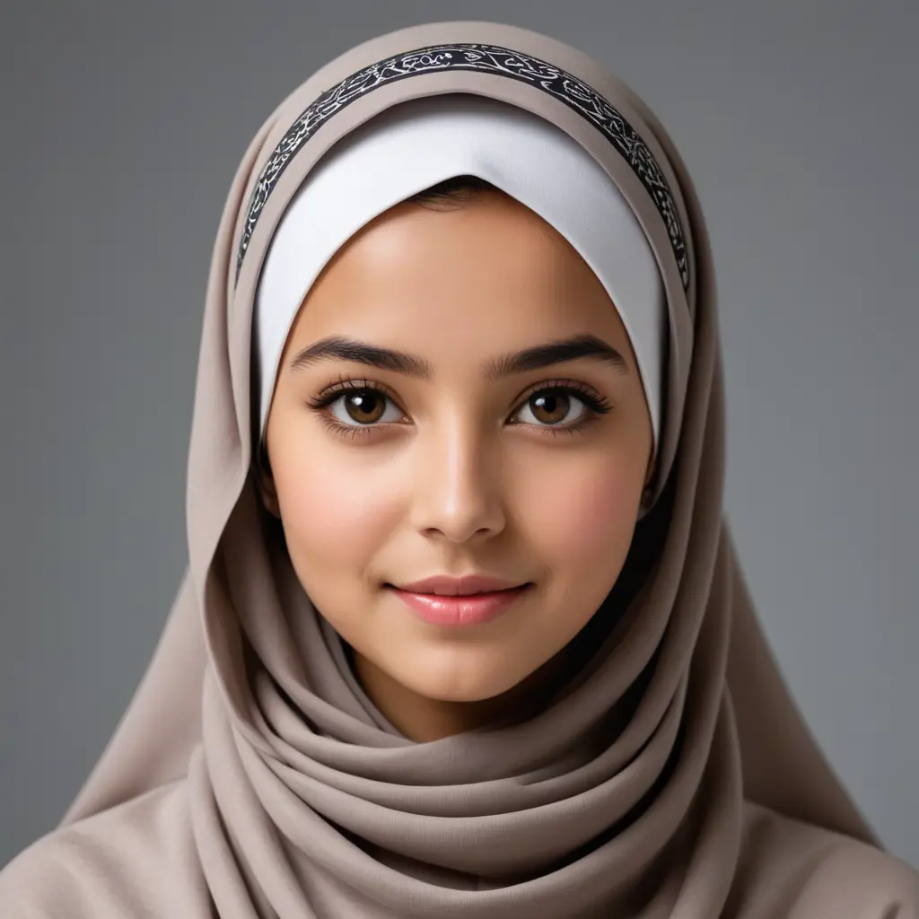 تصميم فتاه محجبة حجاب شرعي وتكشف مقدمة شعرها من اسفل الحجاب علي شكل كرتون