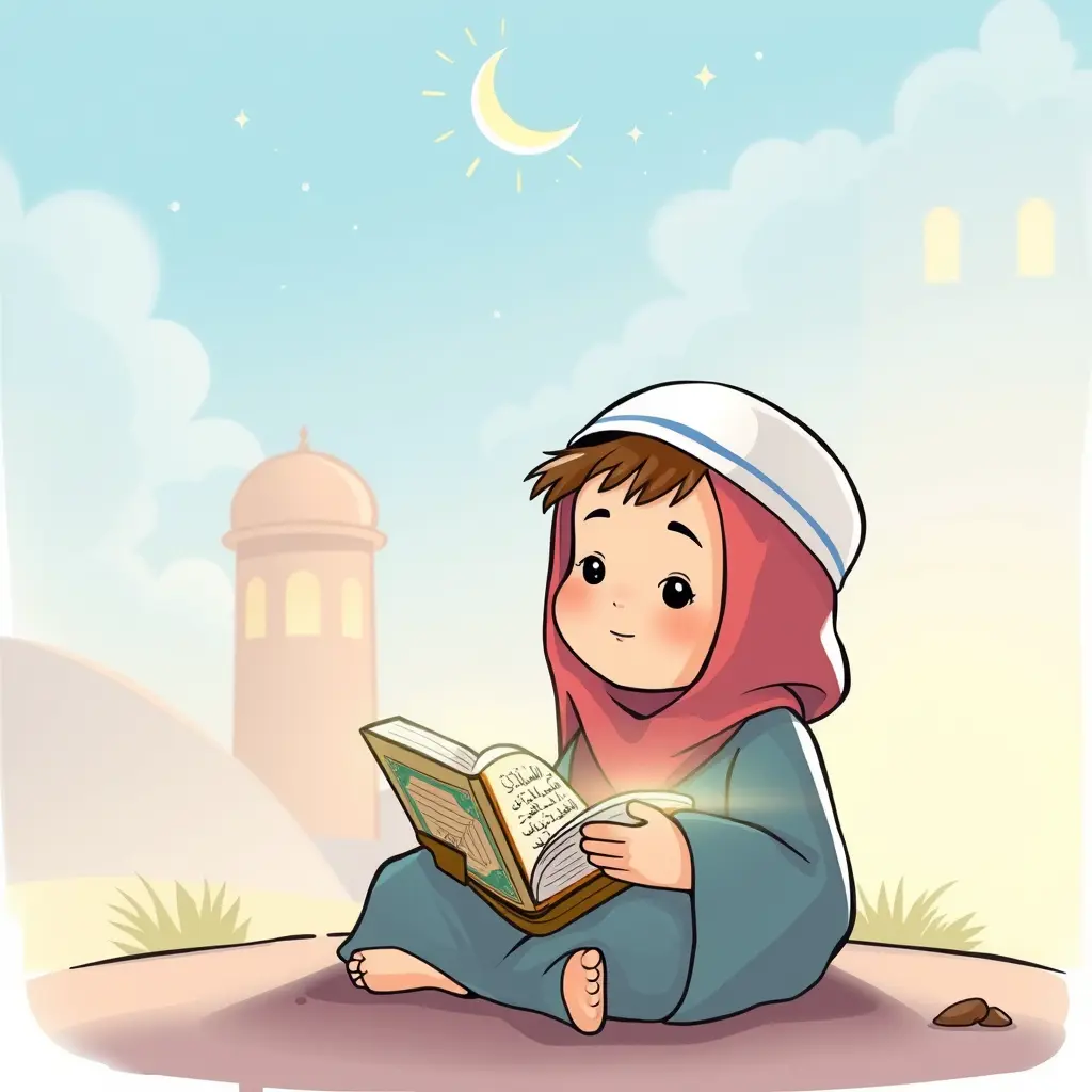 طفل يقرأ القرآن.... كرتون