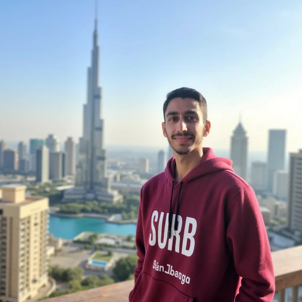 محمد بدر صافيه بجانب برج - بيكاسو الخليج | Gulf Picasso