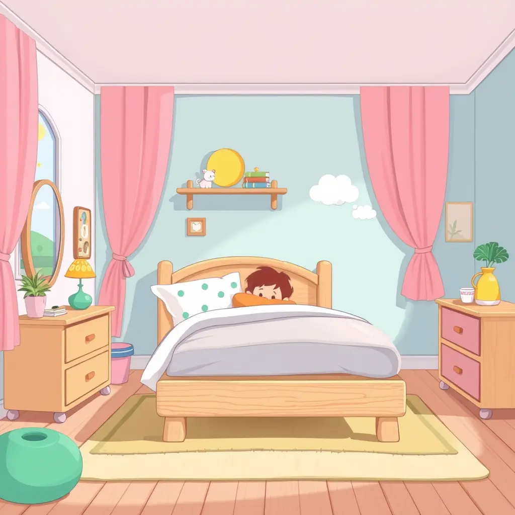 صورة كرتونية لغرفة نوم طفل