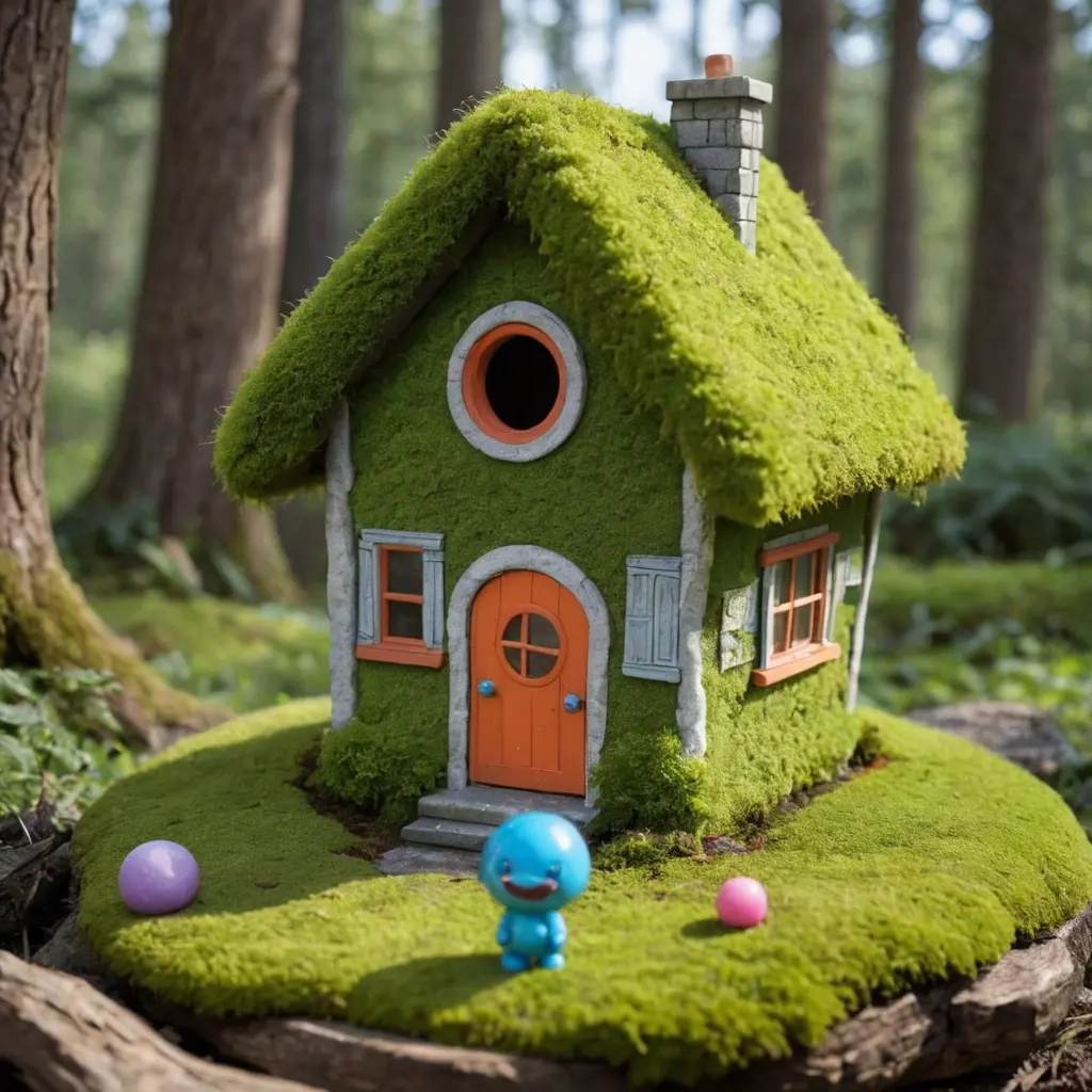 Gumball's house has moss on it